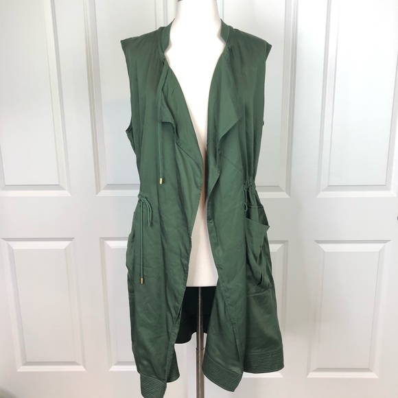 GAP Jackets & Blazers - Gap Utility Vest Medium Green Long Jacket Coat NEW